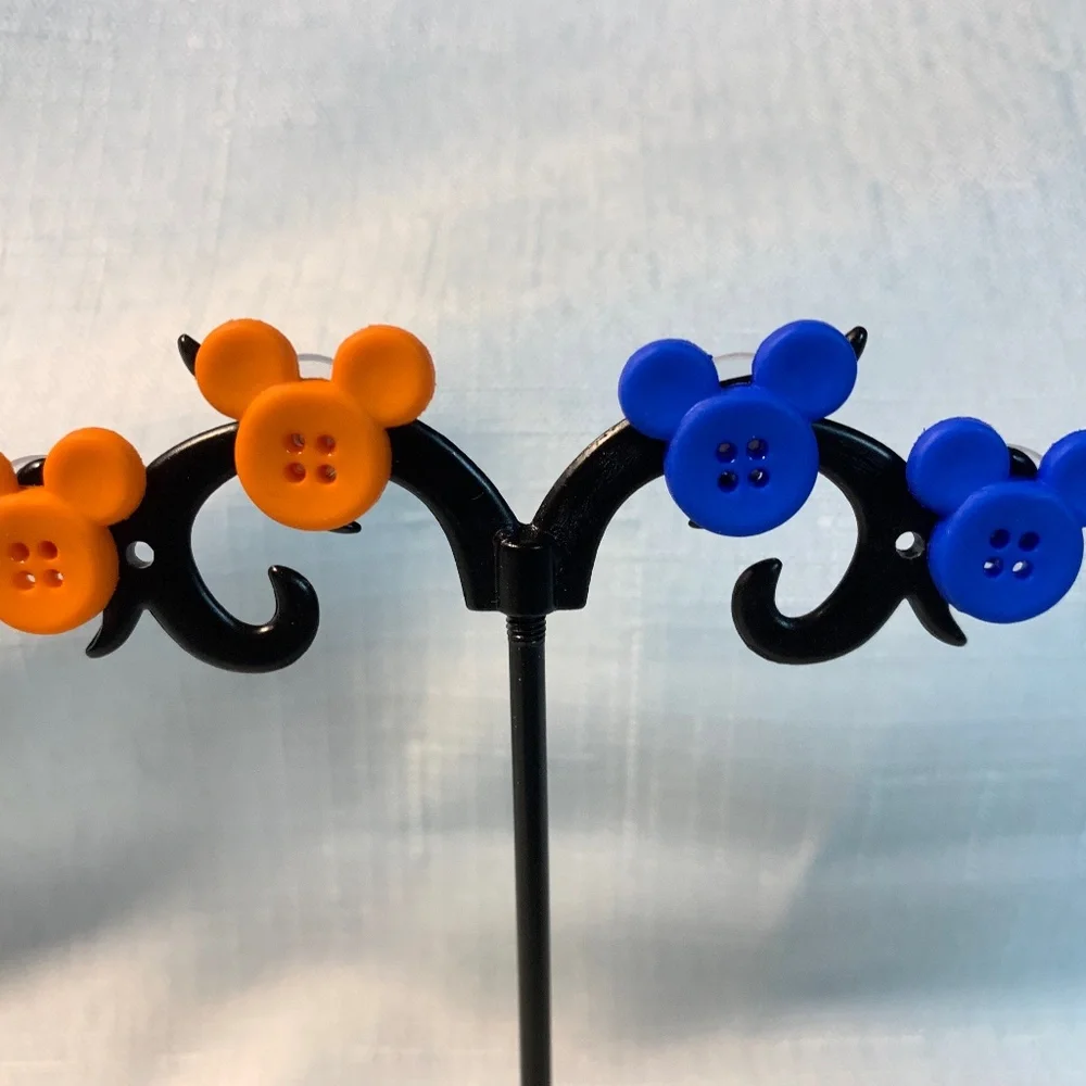 NWT 1 Pair Handmade Disney Mickey Mouse Earrings Your pick color - Picture 2 of 5